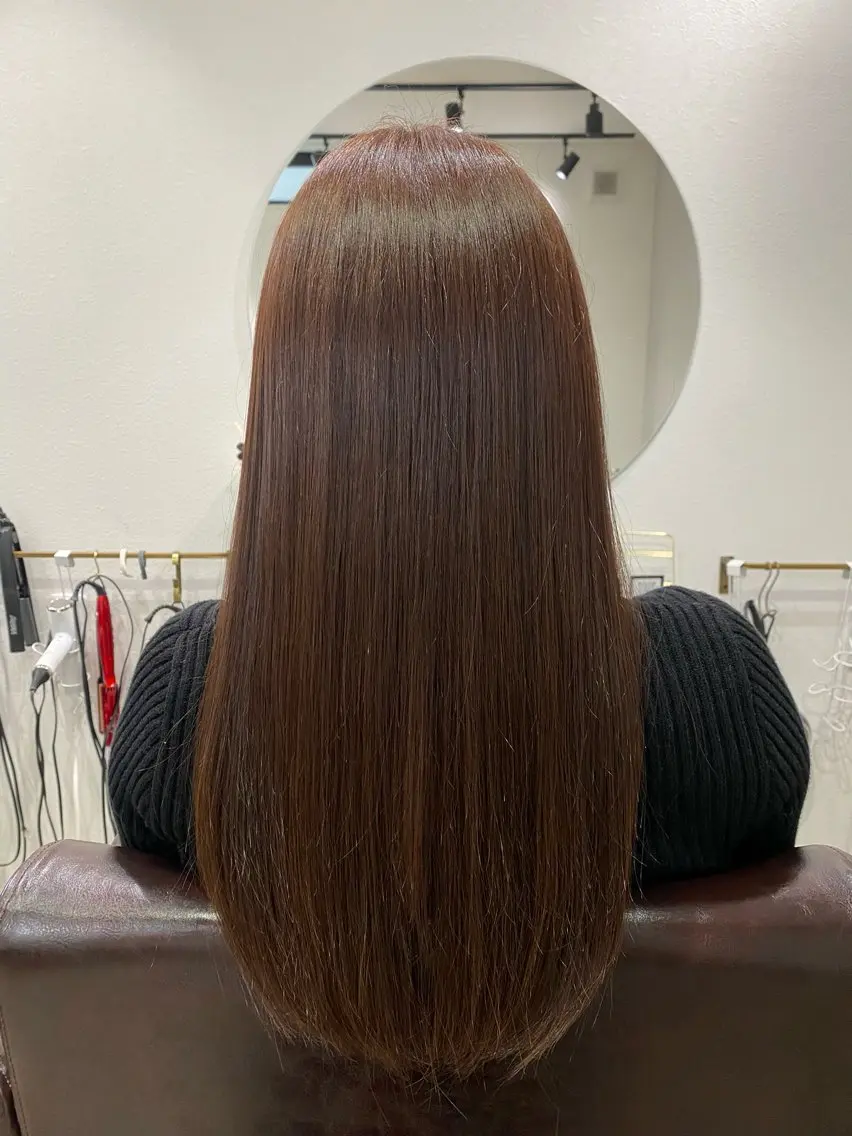 ロング カラー 透明感カラー オレンジ ピンクカラー ヘアカラー Ouchi Ayumiのヘアスタイル