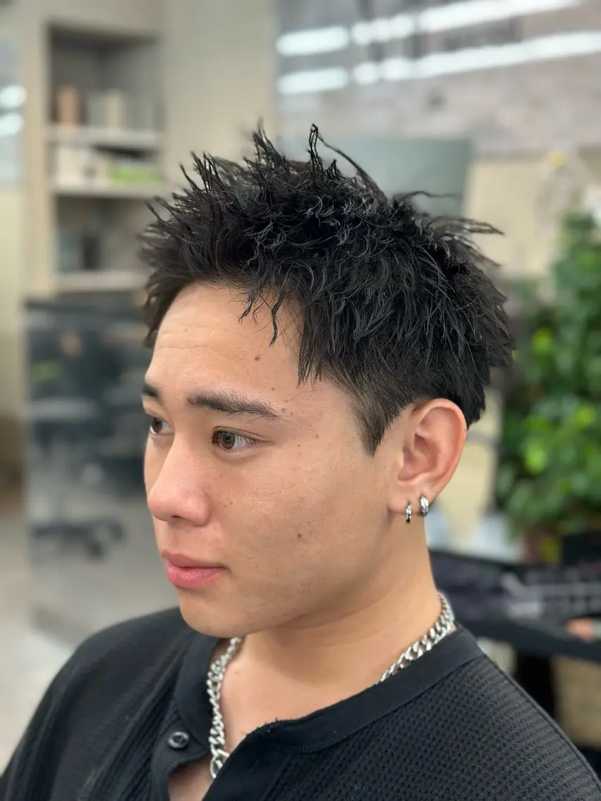 ショート メンズ メッシュパーマ支持率 ◎大宮/隼也のヘアスタイル
