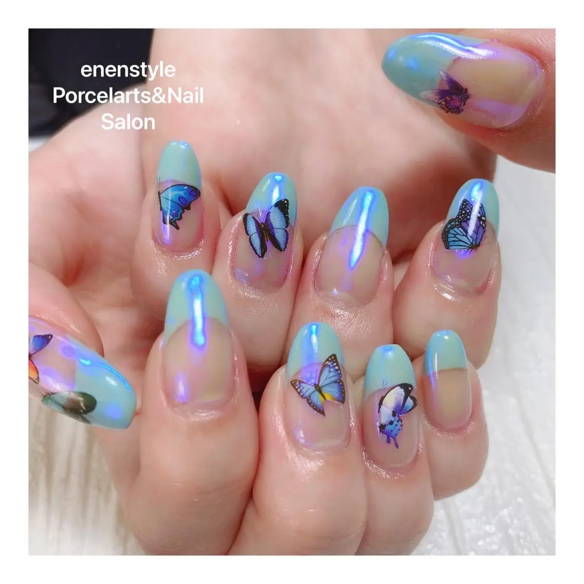 ミディアム ネイル ハンドネイル 🐾enen style 🐾のネイルデザイン