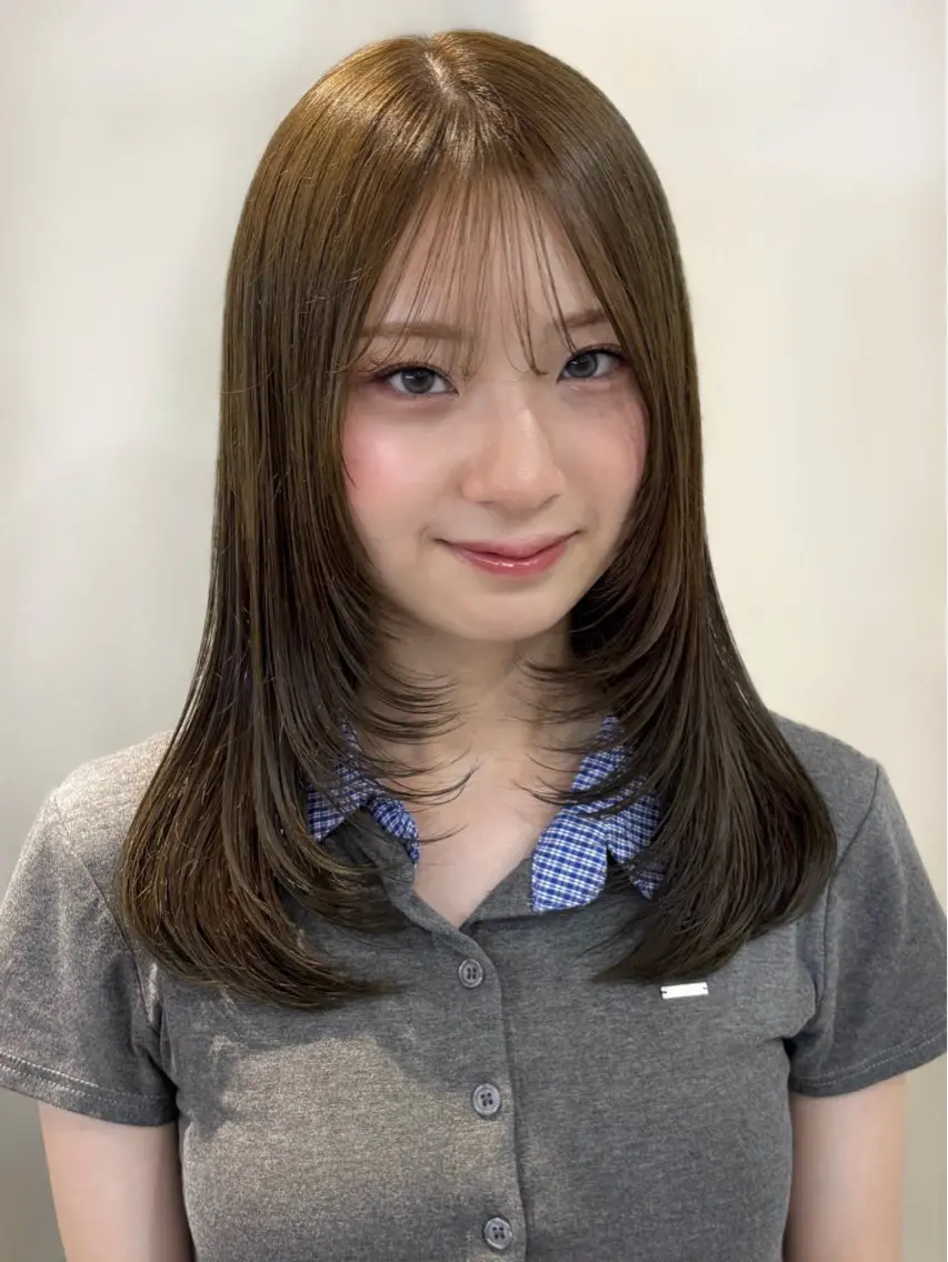 ロング カラー 透明感カラー カット ヘアカラー トリートメント 名駅/sHiHo/透 明感カラー✨🎀/のヘアスタイル
