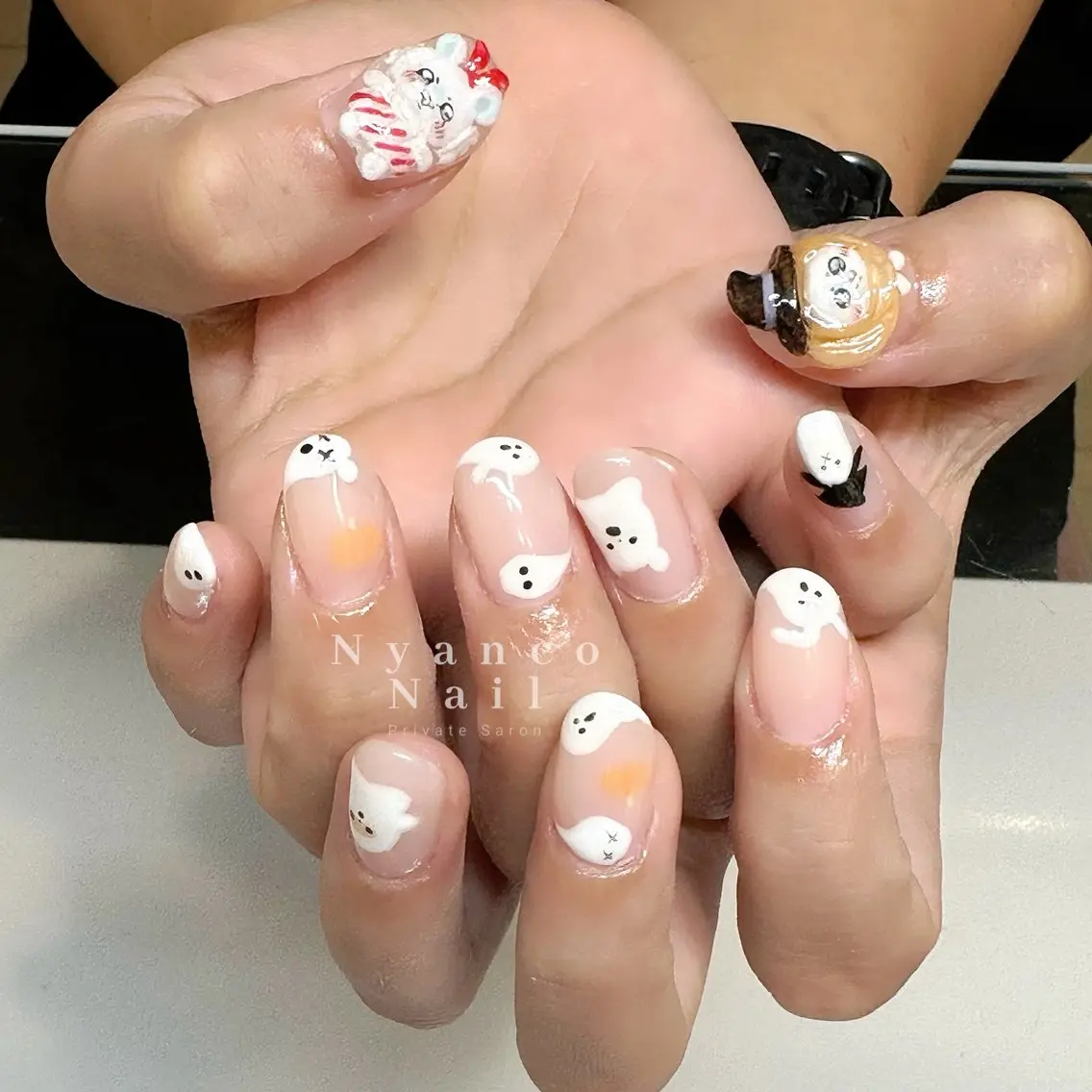 ネイル ジェルネイル ハロウィン Nyanco Nailのネイルデザイン