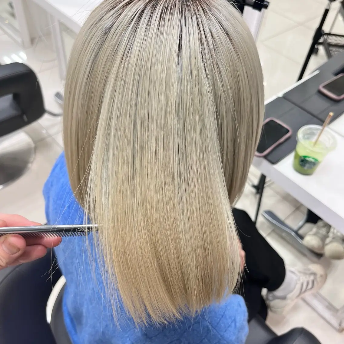 ミディアム カラー カット トリートメント 縮毛矯正指名No.1 艶カラー/SHIMAのヘアスタイル