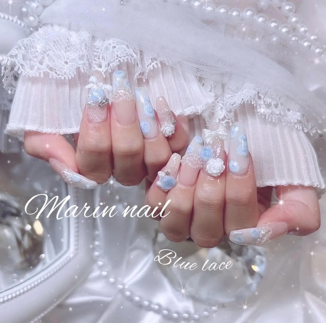 ネイル アートネイル 持ち込み 春ネイル ハンドネイル Marin nailのネイルデザイン