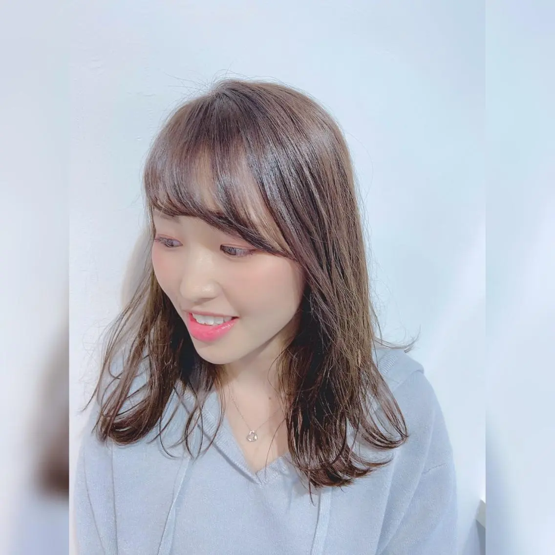 セミロング パーマ セミロングパーマ デジタルパーマ ♥️ルフ🐒 ミレイ♥️のヘアスタイル