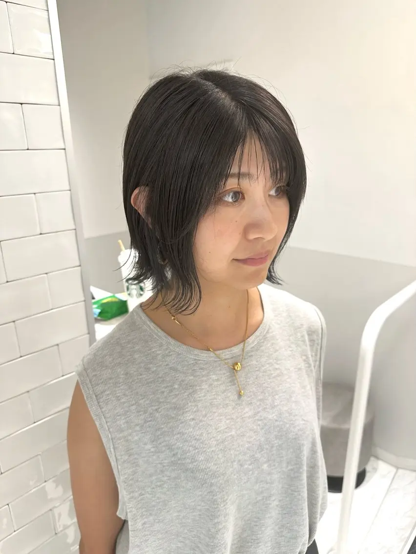 ショート カラー 切りっぱなしボブ ボブ 外ハネヘア SALOWIN大宮 /KYOHEI✂️のヘアスタイル