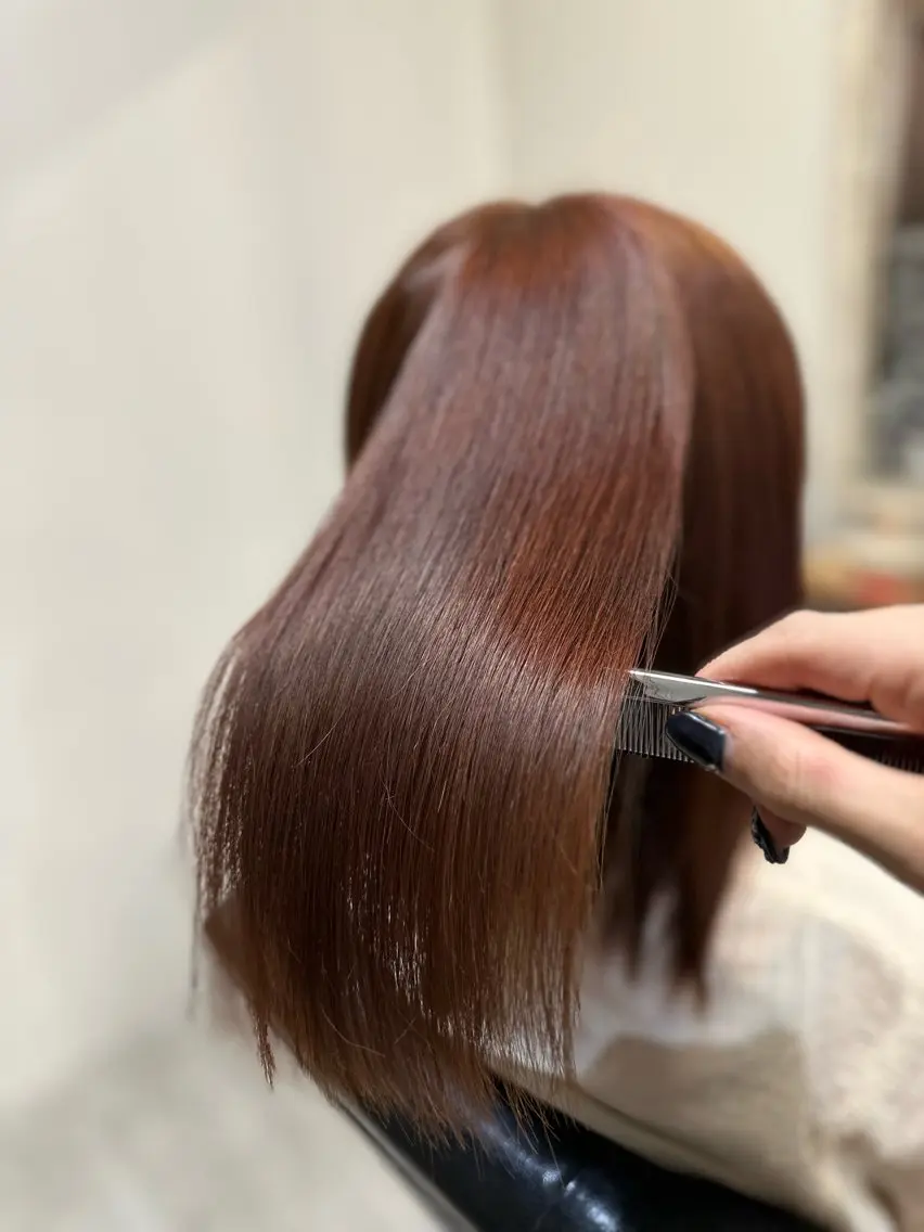ミディアム カラー ケアカラー ヘアカラー 福西晃希 【艶髪・髪質改善】のヘアスタイル