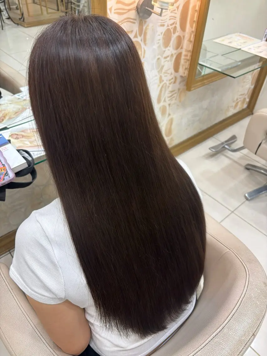 ロング カラー ブラウンカラー ナチュラルブラウン ヘアカラー トリートメント ヘッドスパ 透明感カラー上大岡/ yuzu🌺☪️のヘアスタイル