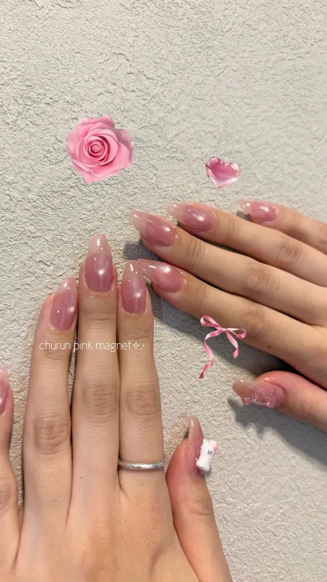 ネイル マグネットネイル ハンドネイル mofie🤍ユミ/ 恵比寿/パラジェルのネイルデザイン