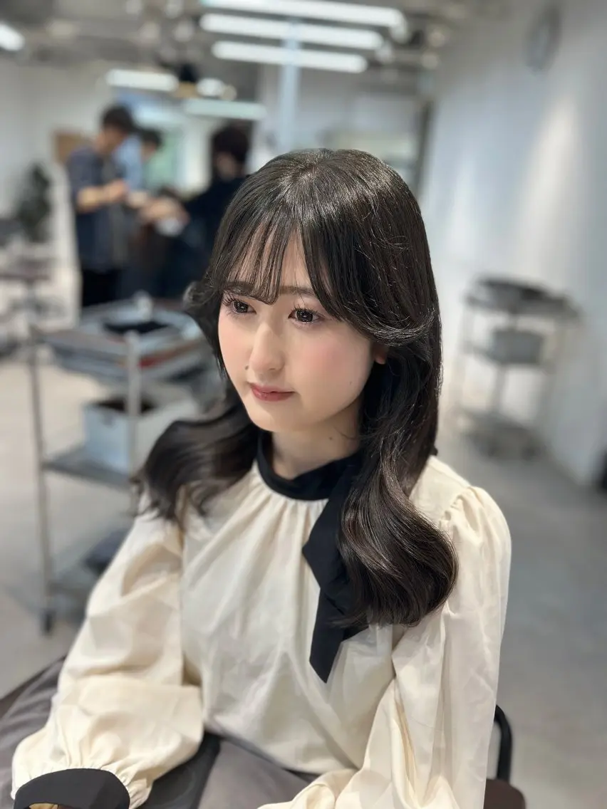 ロング カラー caho/大阪梅田 韓国ヘア🇰🇷🩶のヘアスタイル