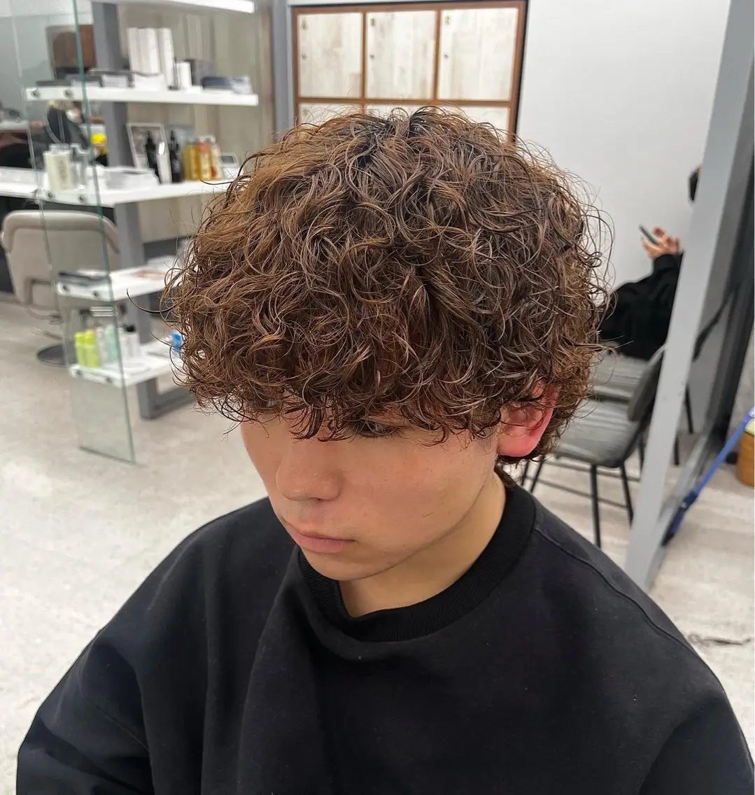 パーマ メンズ カット パーマ 🍐シャドウパーマ メンズ特化/守岡🍐のヘアスタイル