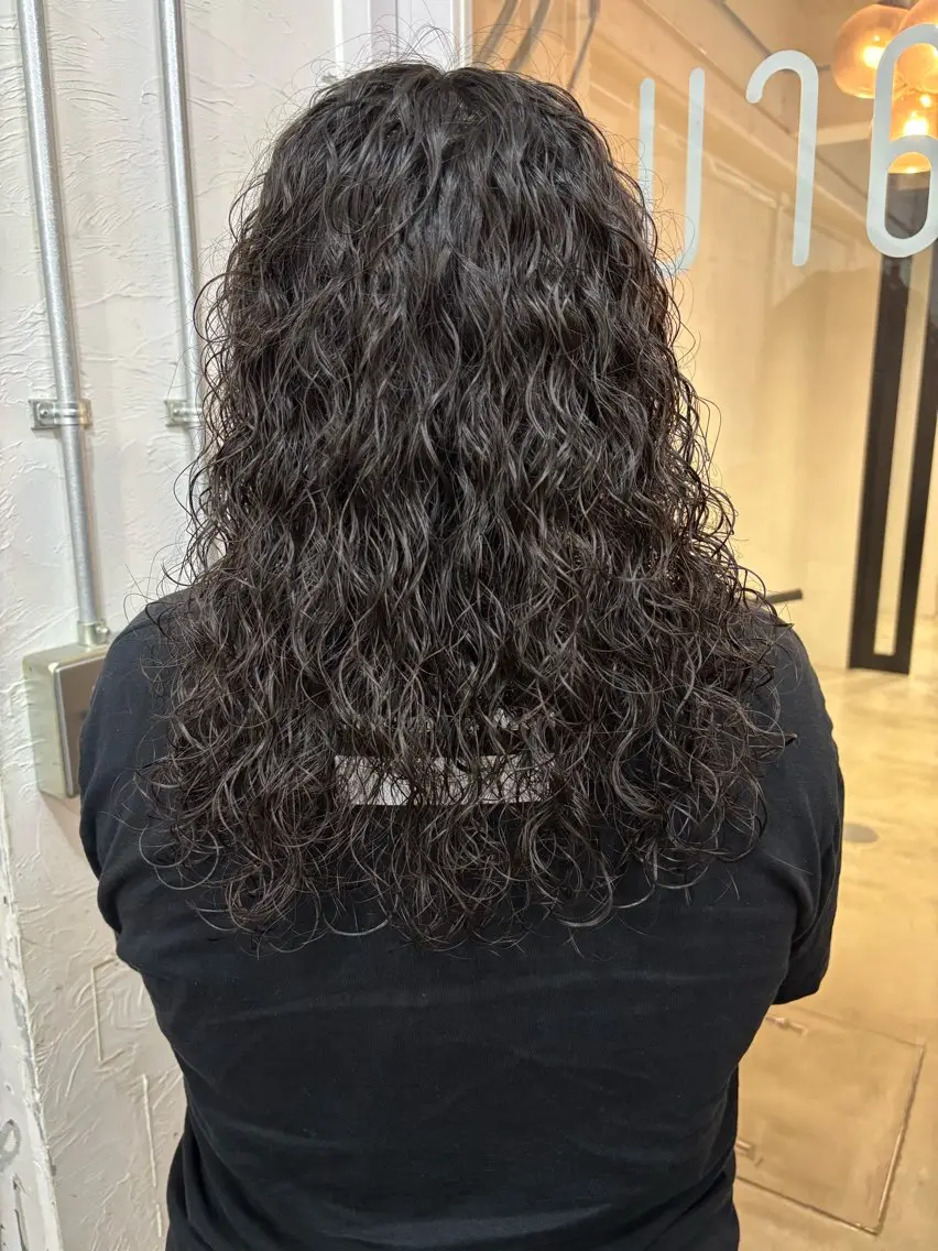 ロング パーマ カット パーマ 大西 柚羽のヘアスタイル