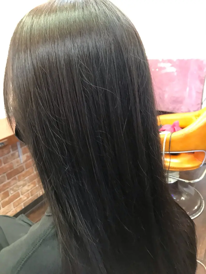 ロング パーマ カット 縮毛矯正 トリートメント 桧山 真のヘアスタイル