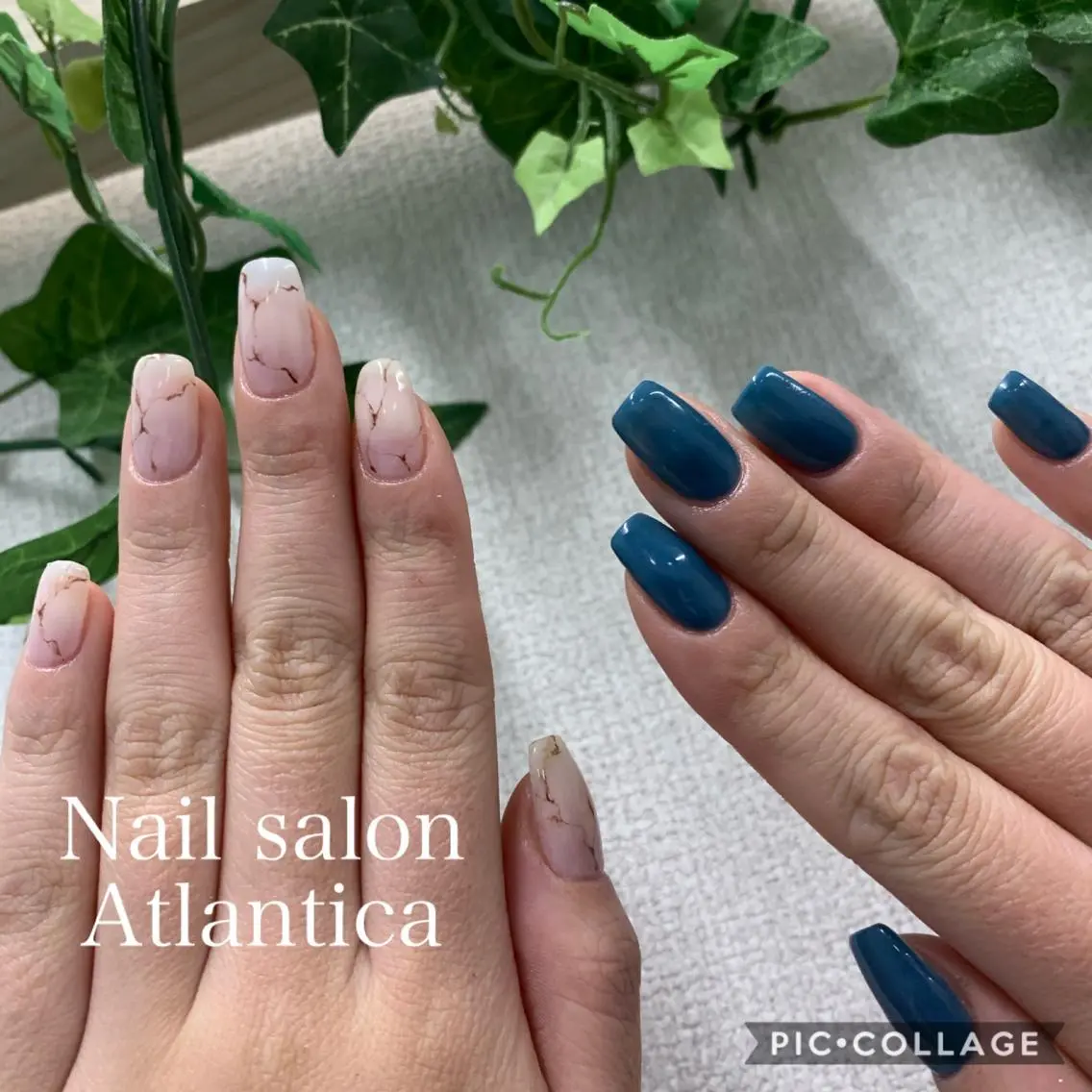 ネイル スクエアネイル ハンドネイル Nail salon ✩ アトランティカのネイルデザイン