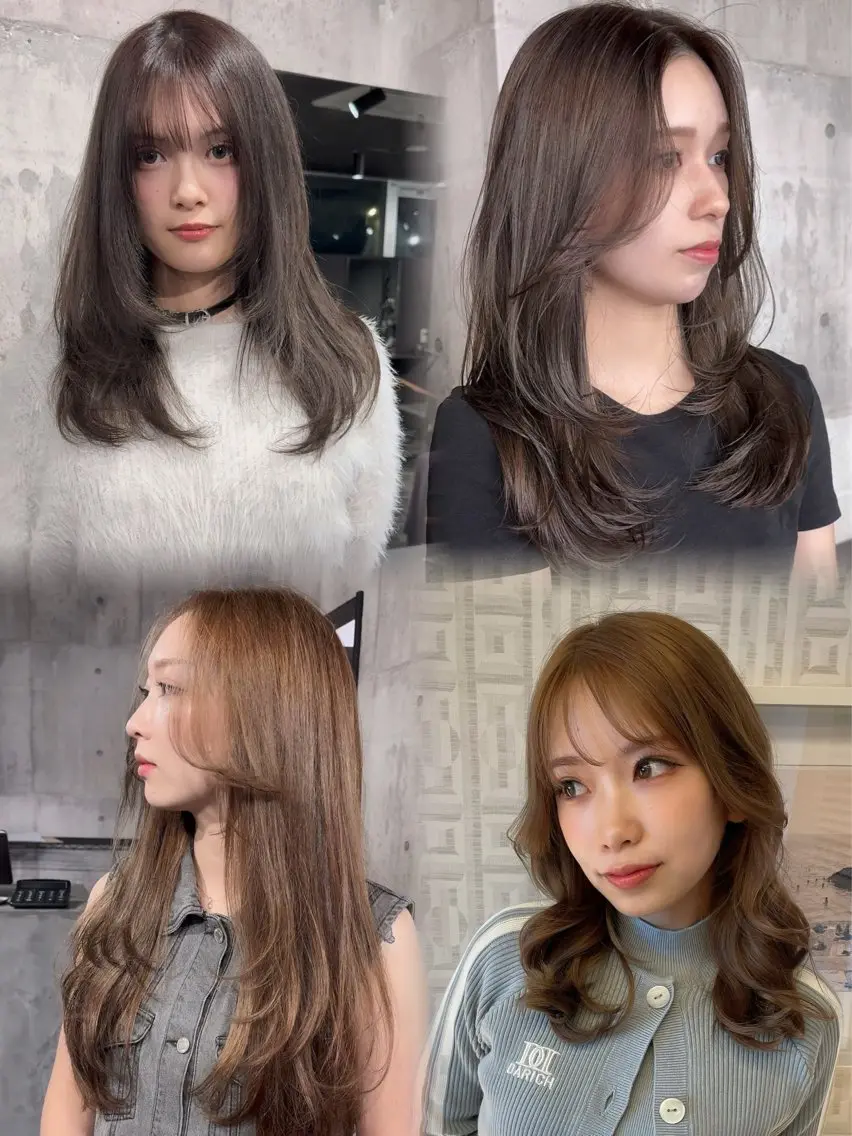 セミロング カラー カット ヘアカラー トリートメント 山田隆成/韓国カット バレ、ハイライト得意のヘアスタイル