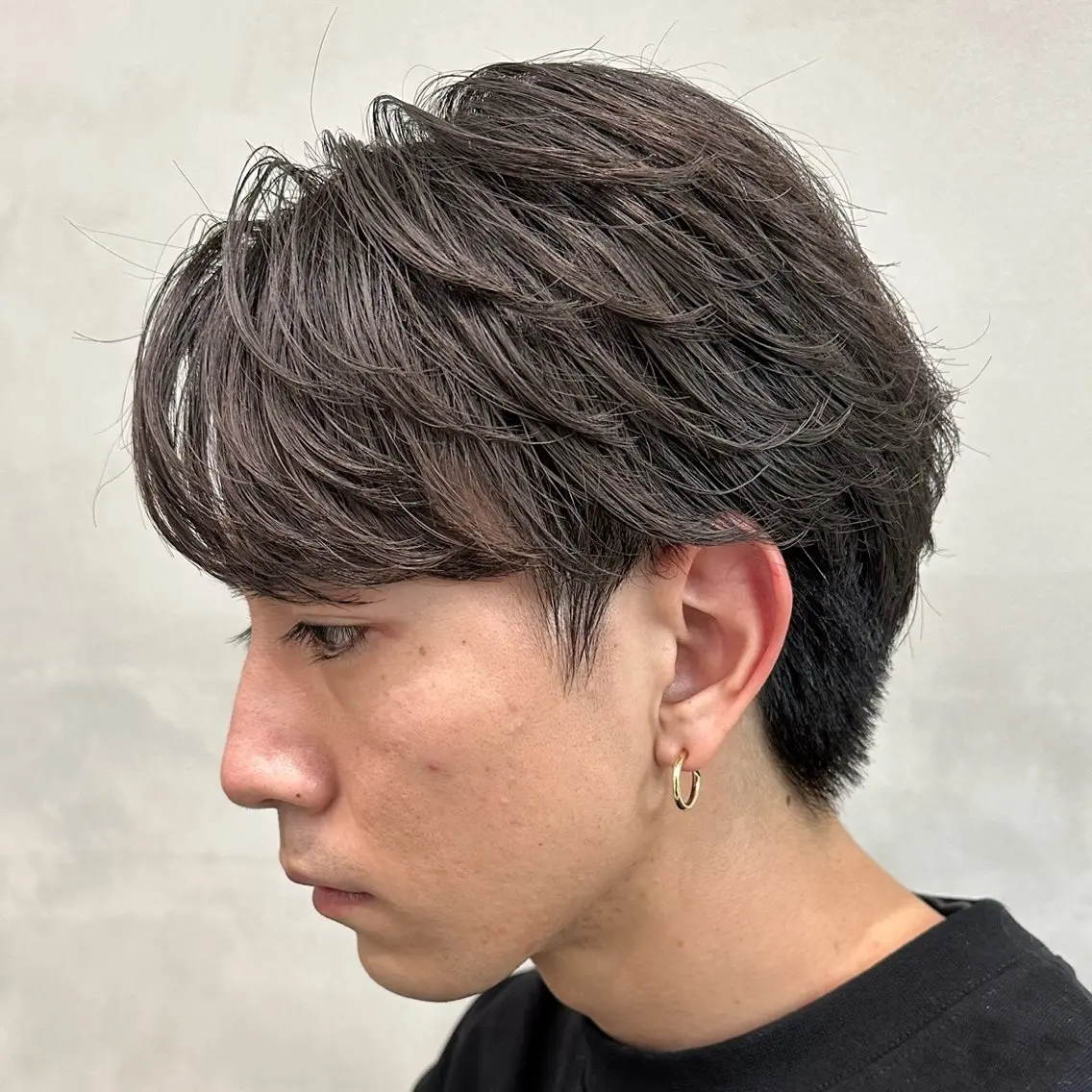 ミディアム パーマ ヘアアレンジ メンズ fifth 石川 凪のヘアスタイル
