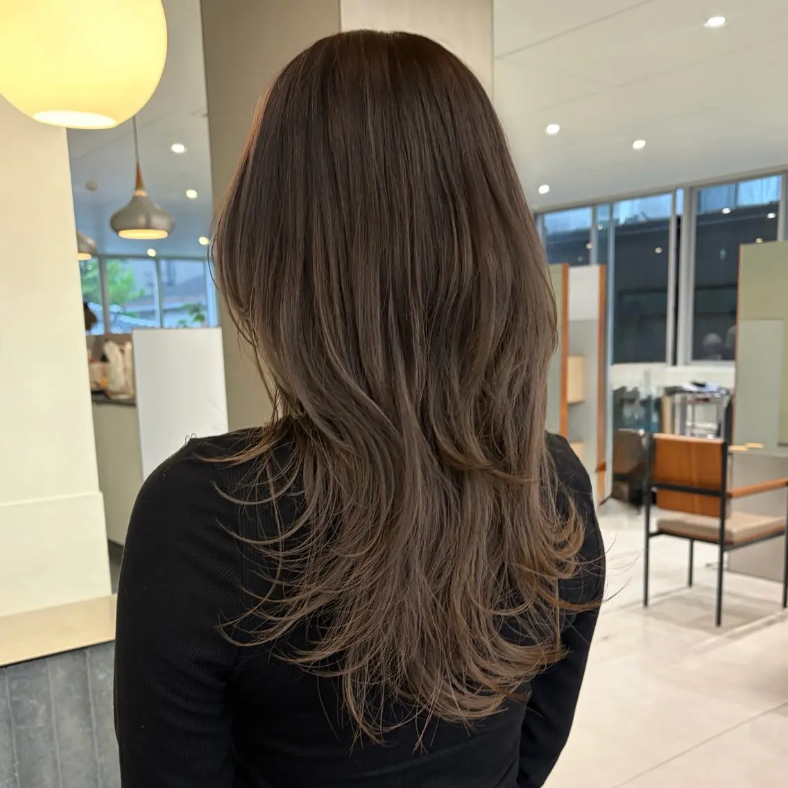 セミロング カラー ベージュカラー 透明感カラー ダブルカラー ハッシュカット レイヤーカット カット ヘアカラー トリートメント ☪️ブリーチ特化施術 /レイヤー🪽aiのヘアスタイル