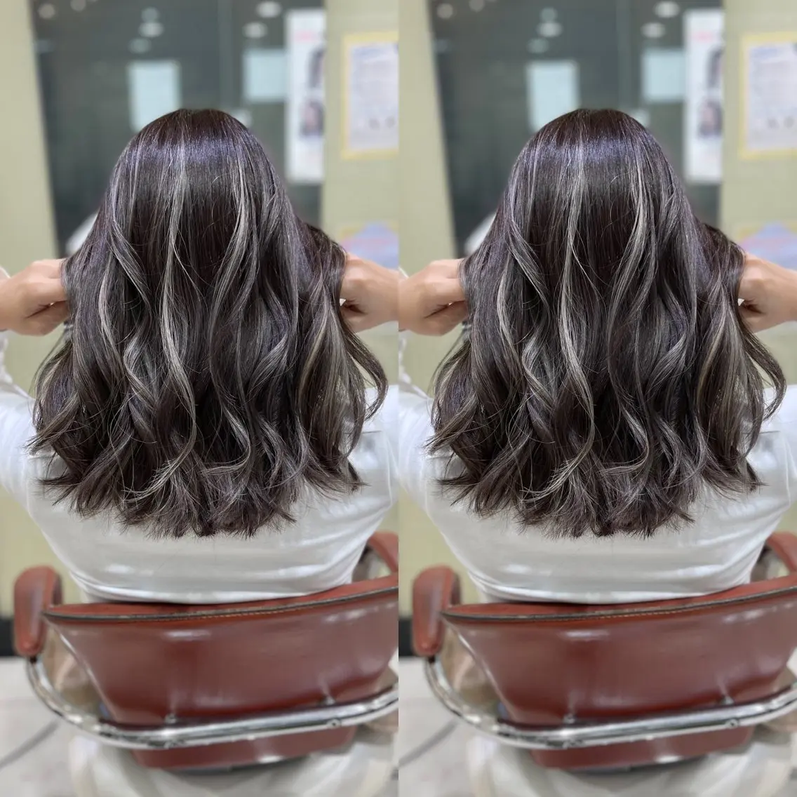 ミディアム ヘアカラー Y Uのヘアスタイル