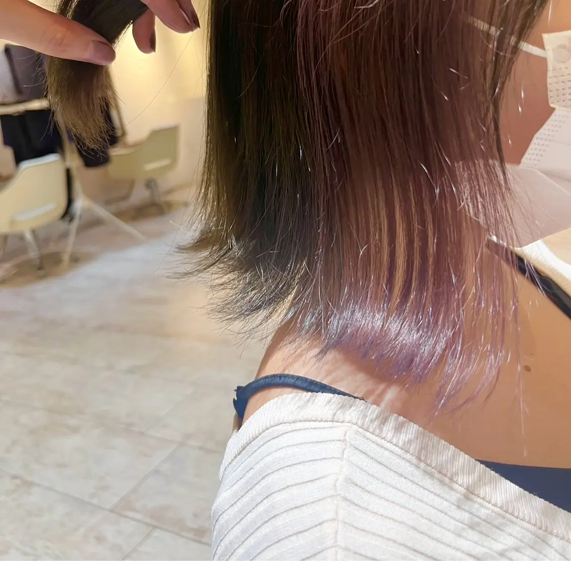 ミディアム カラー 寒色カラー特化/ 透明感カラー/ゆづきのヘアスタイル
