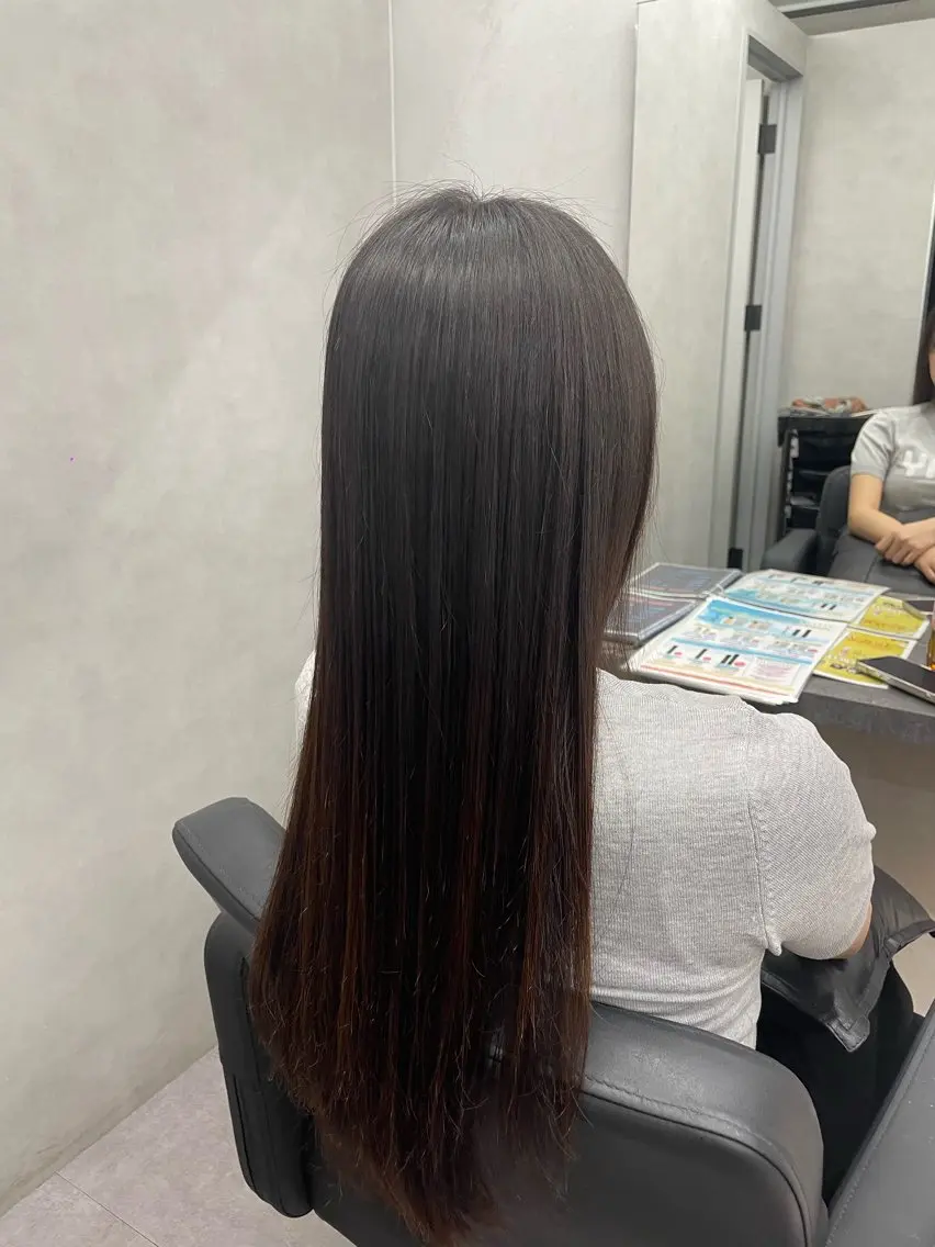 ロング 縮毛矯正 渡辺春衣 ☆カットモデル募集のヘアスタイル