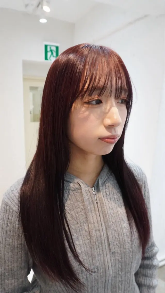 ロング カラー ピンクカラー ヘアカラー トリートメント カットモデル募集中 千葉大夢のヘアスタイル