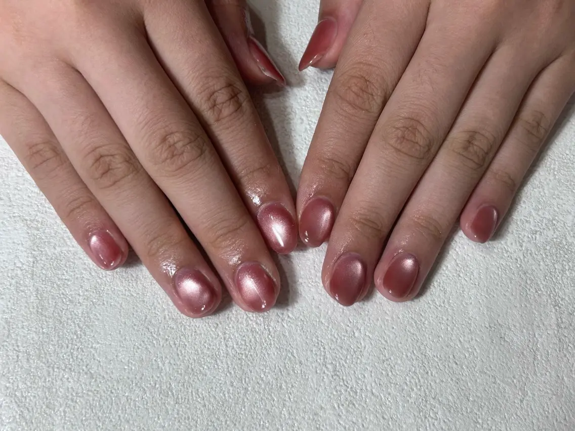 ネイル オーロラネイル 桜ネイル フラワーネイル フットネイル フレンチネイル ハンドネイル kikinail 溝の口のネイルデザイン