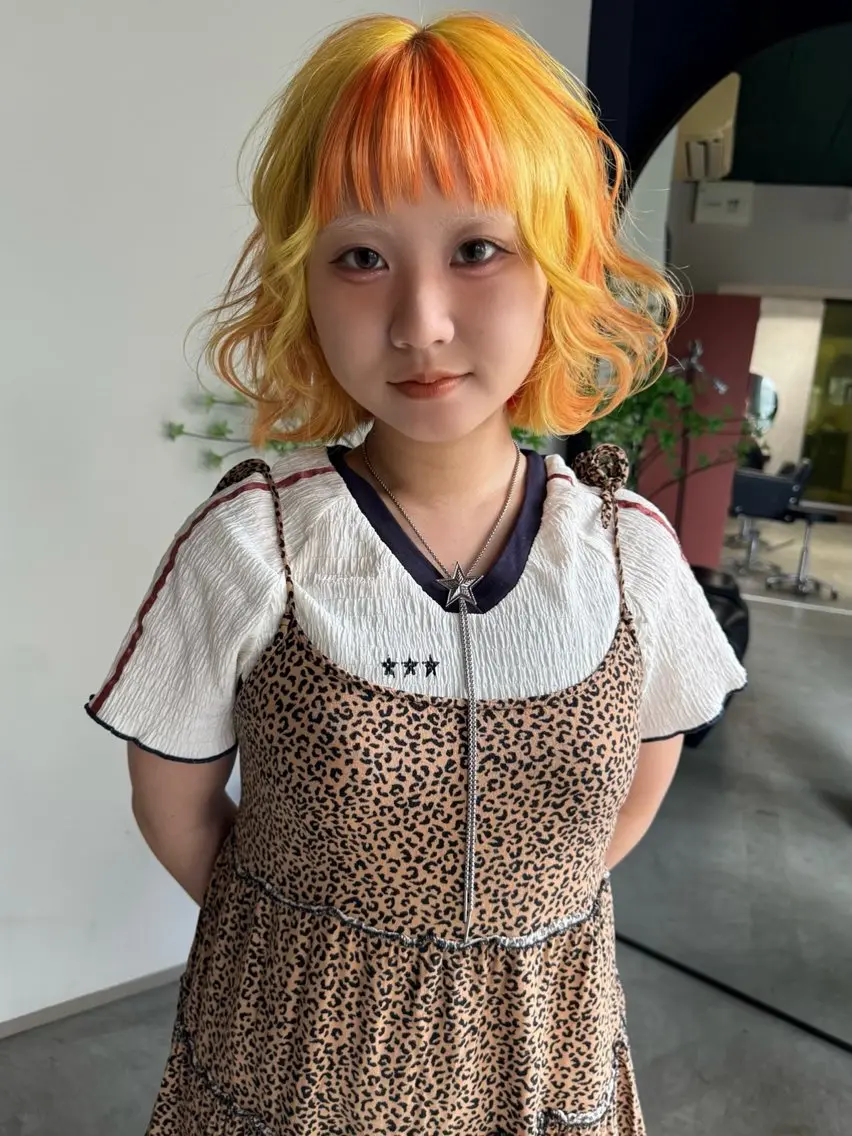 ショート カラー カット ヘアカラー トリートメント ヘアセット 🧡色落ちまで2度 楽しめる🧡ヨシキのヘアスタイル
