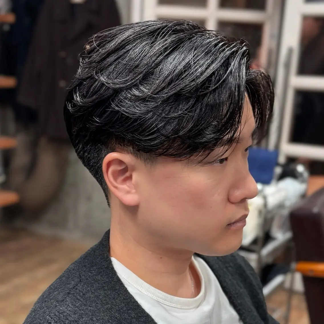 ミディアム パーマ メンズ ミディアムパーマ メンズパーマ ニュアンスパーマ メンズパーマ /マッシュ/ヨシダのヘアスタイル