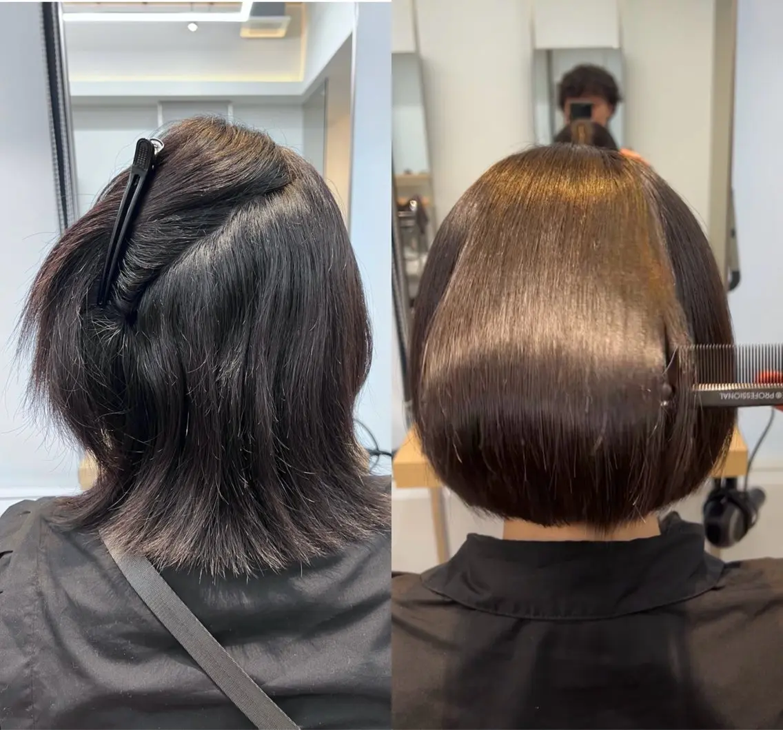 ショート カット 縮毛矯正 🫧髪質改善•艶カラ ー特化🫧谷奥甲太のヘアスタイル