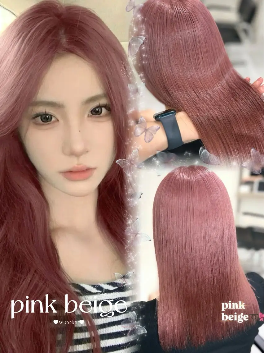 セミロング ヘアカラー トリートメント yuuka 🖤韓国ヘア🖤のヘアスタイル