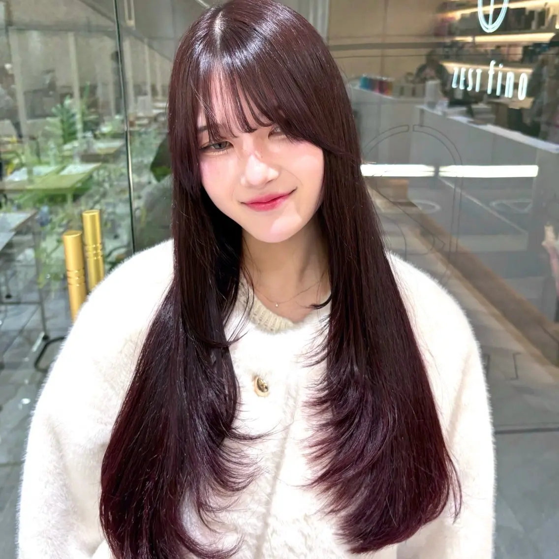 ロング カラー カット ヘアカラー トリートメント 🇰🇷レイヤー/ト レンドまつげ🎀ミキのヘアスタイル