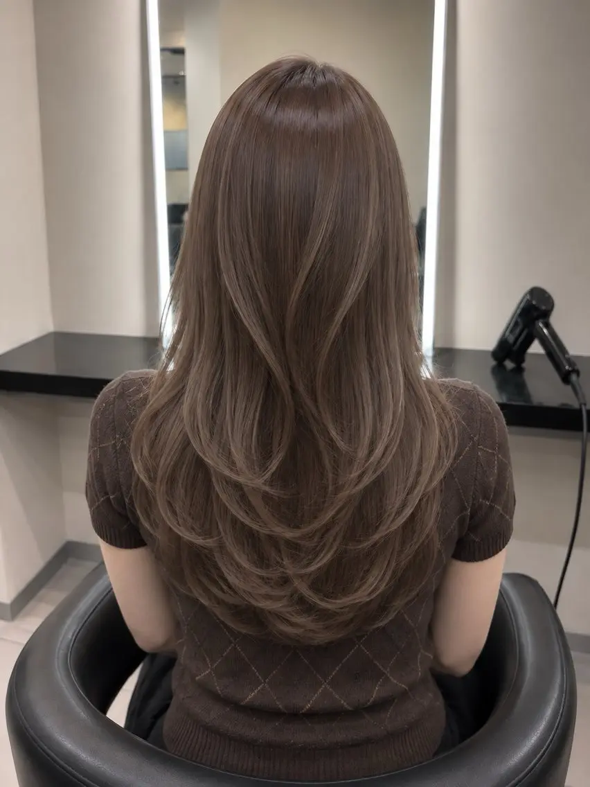 ミディアム カラー ブラウンカラー トリートメント 🌈ウルトワ水素 髪質改善naru🌈のヘアスタイル