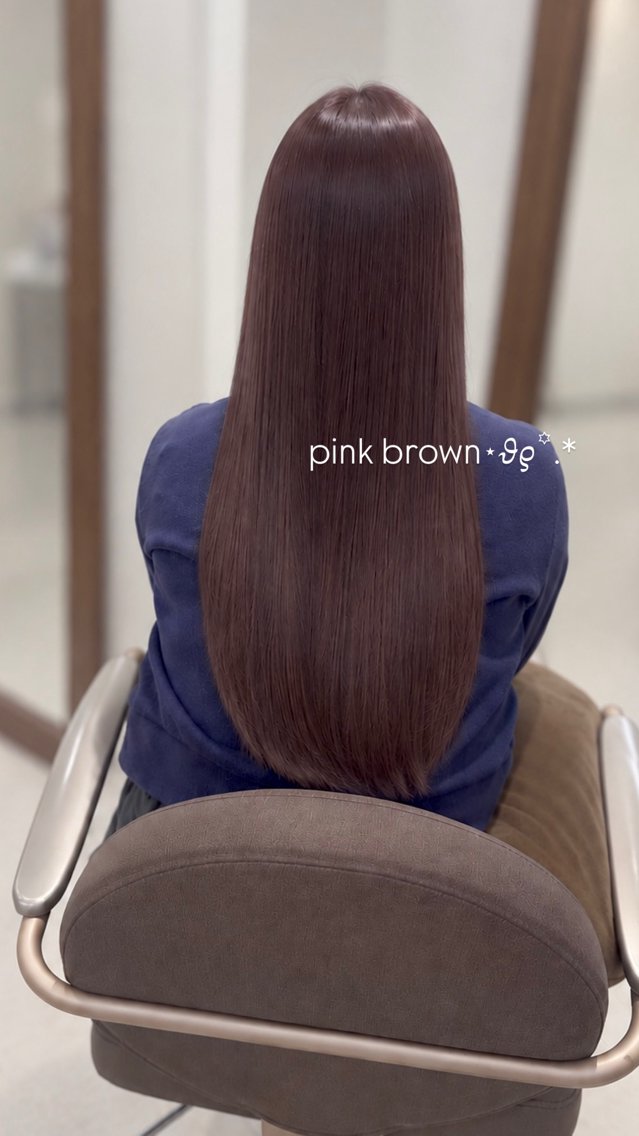 ロング ヘアカラー トリートメント 暖色カラー 韓国系 🇰🇷はるか🩷のヘアスタイル
