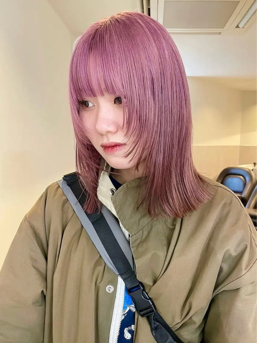 ミディアム カラー ヘアカラー ナナ 福岡美容室のヘアスタイル