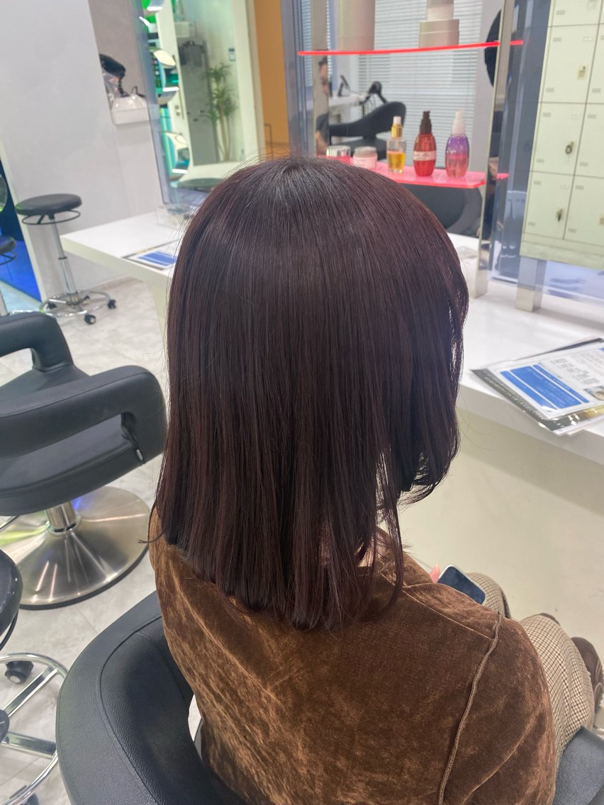 セミロング matsuri モテ艶ラベンダー❤︎のヘアスタイル