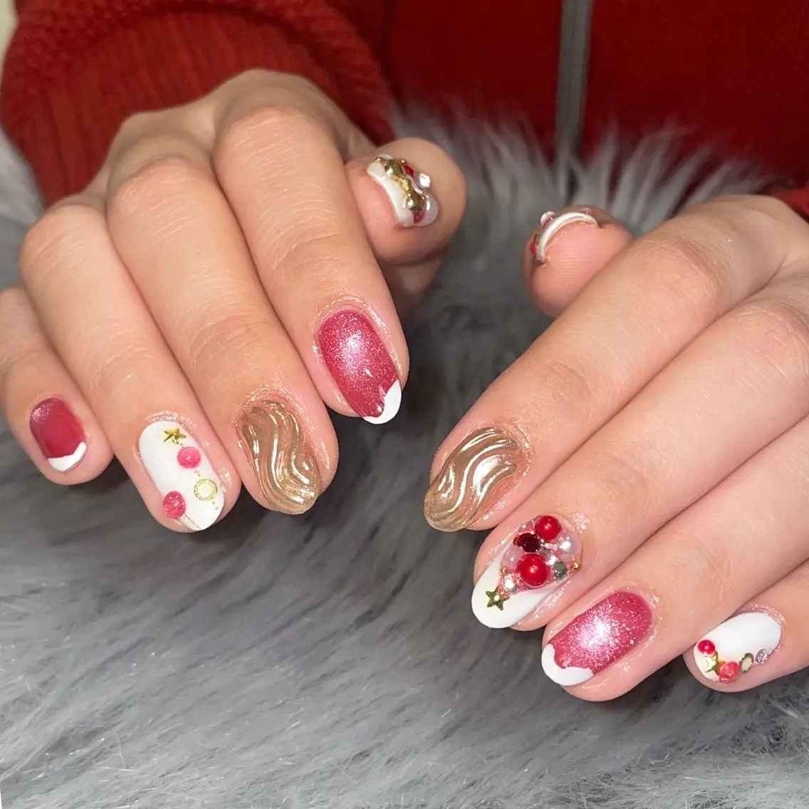ネイル ラメ(グリッター) RICO Nail パーツつけ放題🌈のネイルデザイン