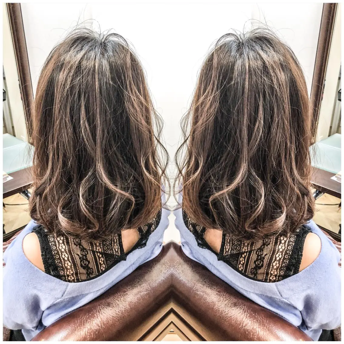セミロング ハイライト 🌼おがわたくや🌼 髪質改善のヘアスタイル