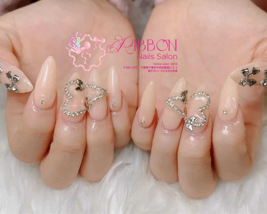 ネイル フレンチネイル ジェルネイル マグネットネイル 持ち込み ニュアンスネイル ハンドネイル Ribbonnail salonのネイルデザイン