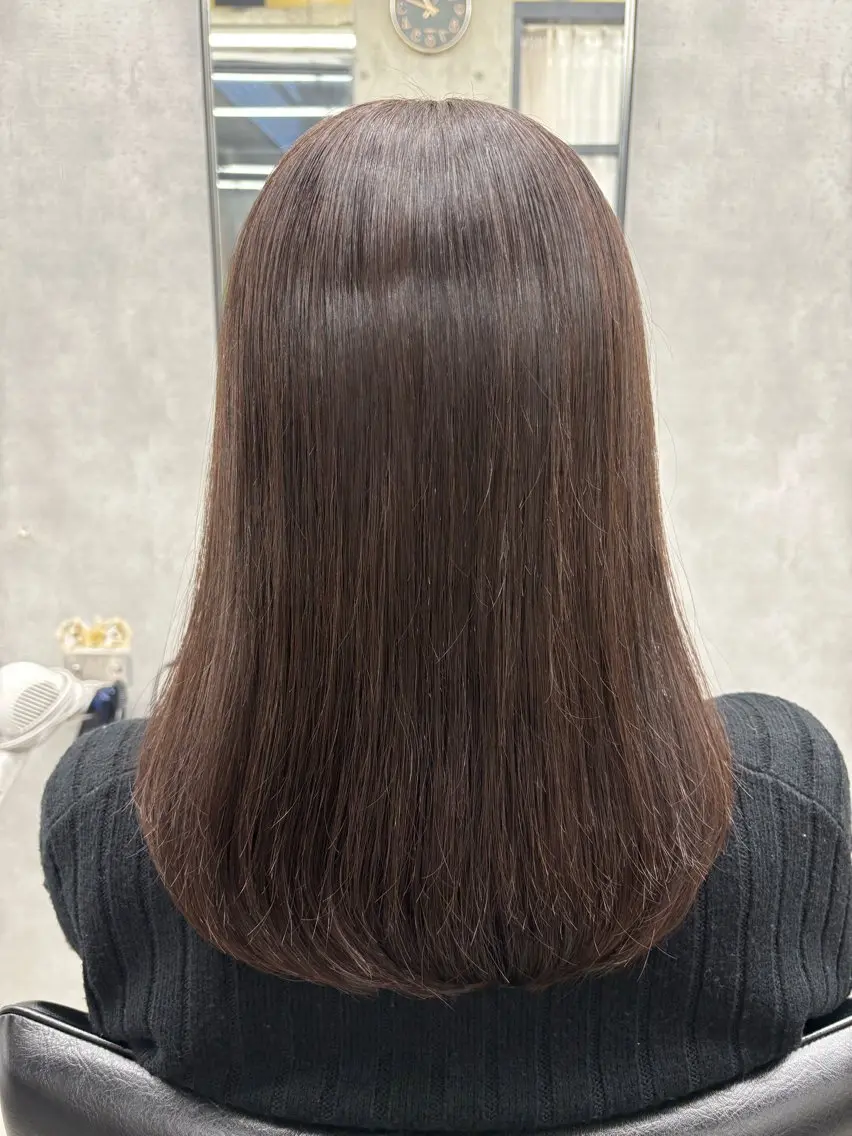 ロング カラー 髪質改善 縮毛矯正 トリートメント 梅雨対策すぐ巻ける ☔️縮毛矯正勝倉 麗のヘアスタイル