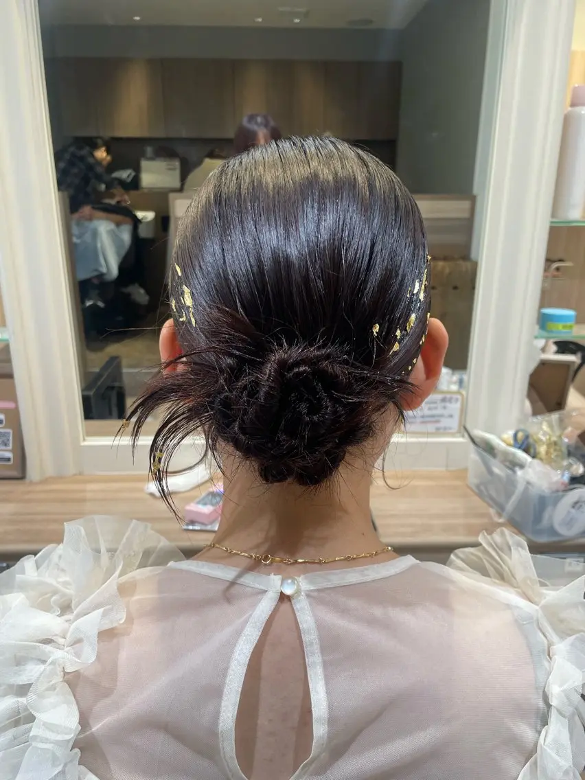 セミロング ヘアアレンジ 韓国ヘアメイク🎀/ 縮毛矯正✨山本媛香のヘアスタイル