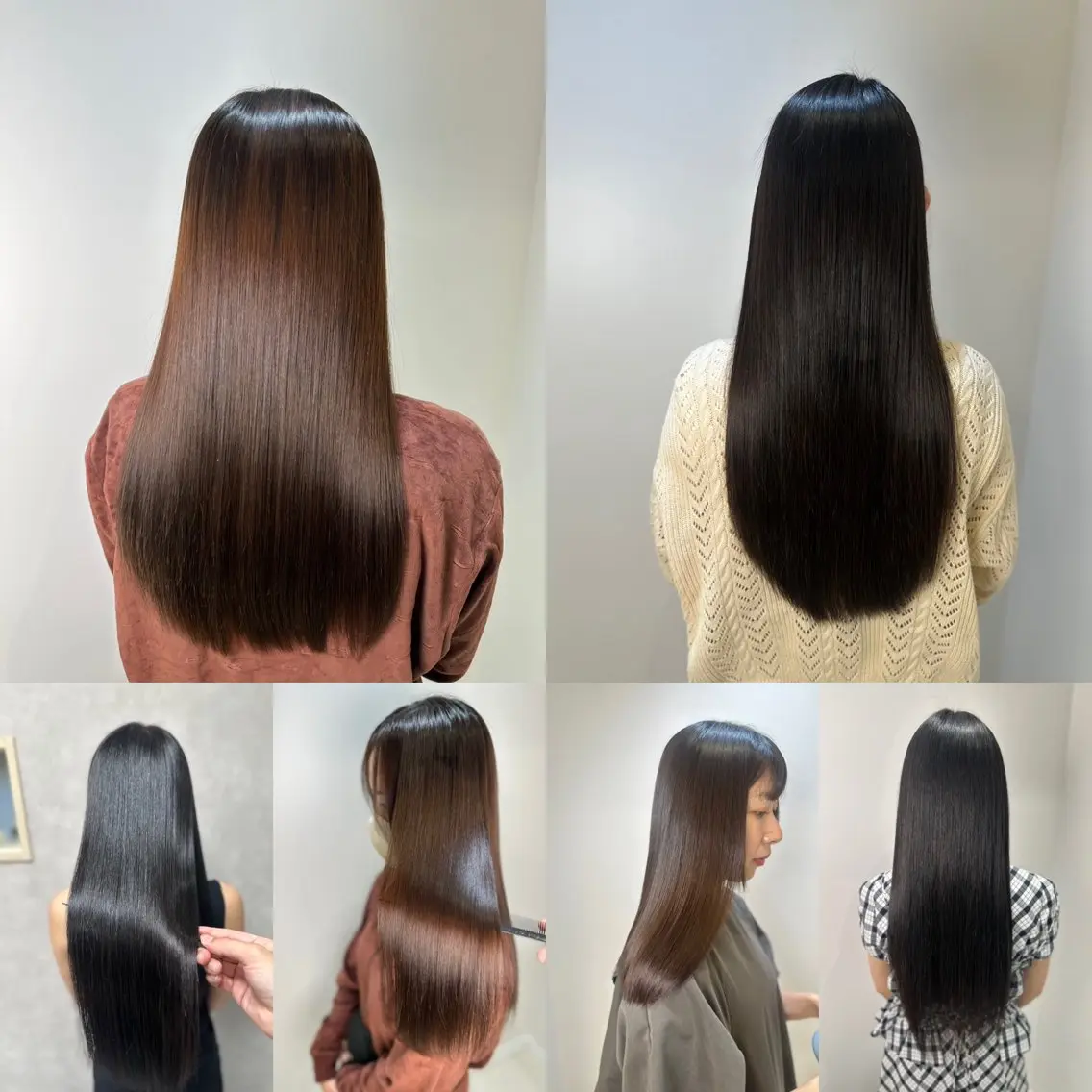 ロング パーマ ストレートパーマ カット 縮毛矯正 トリートメント 髪質改善/縮毛矯正 /レイヤーカット岡部のヘアスタイル
