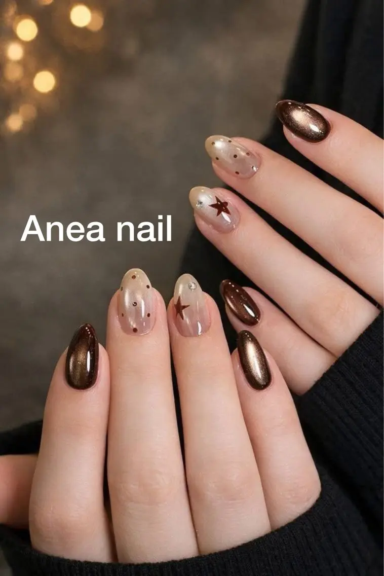ネイル ブラウン Anea Nailのネイルデザイン