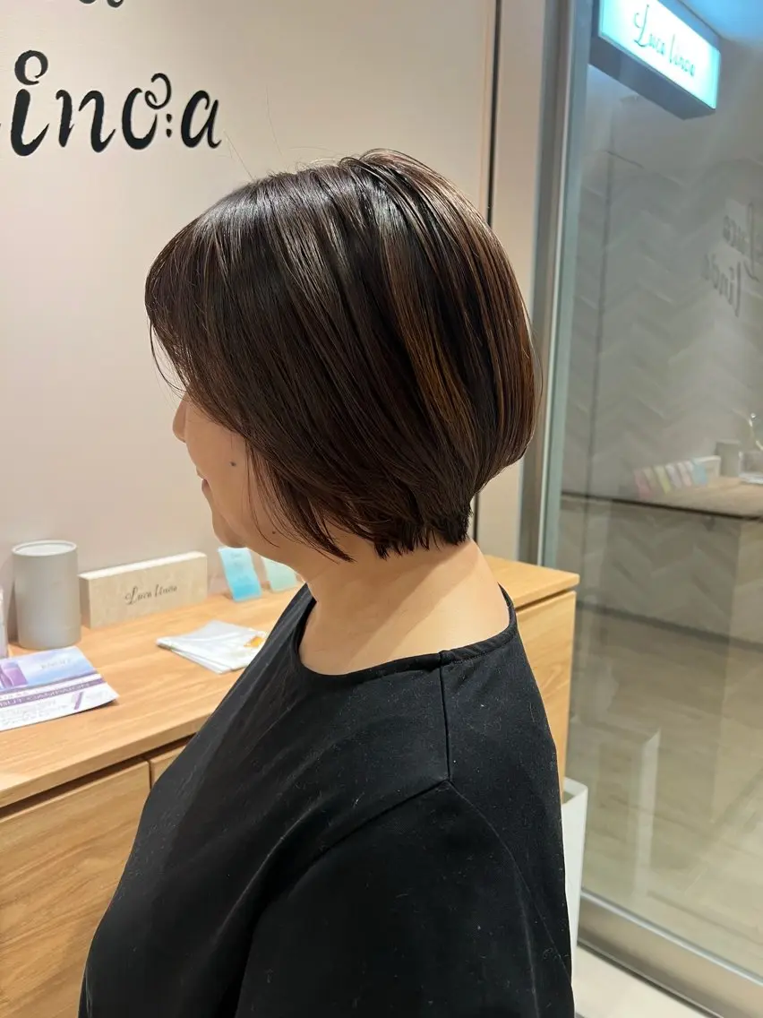 ショート ショートヘア 山田 恭華 /コテ巻き風パーマのヘアスタイル