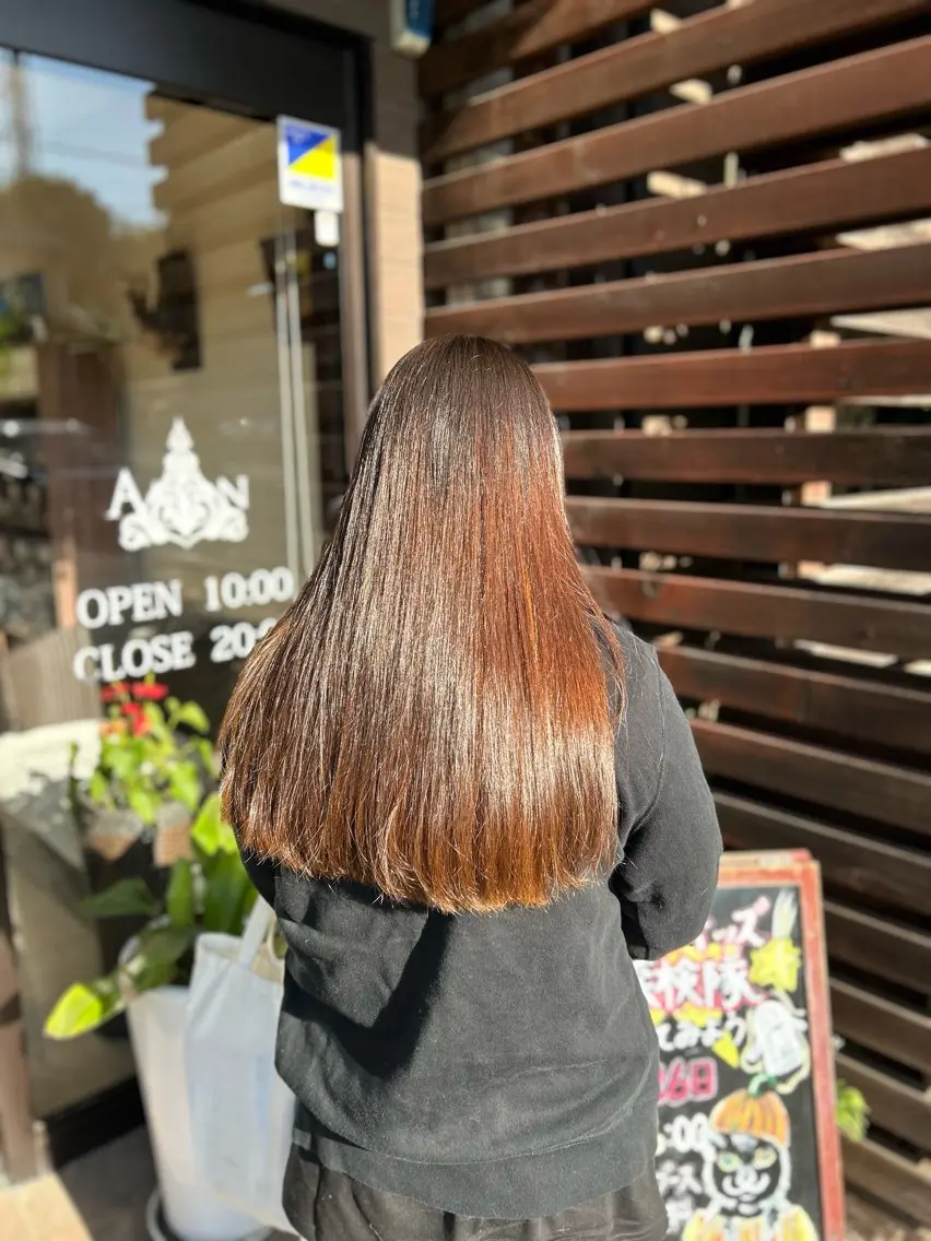 ロング 縮毛矯正 【AMAN】 篠田 蒼のヘアスタイル