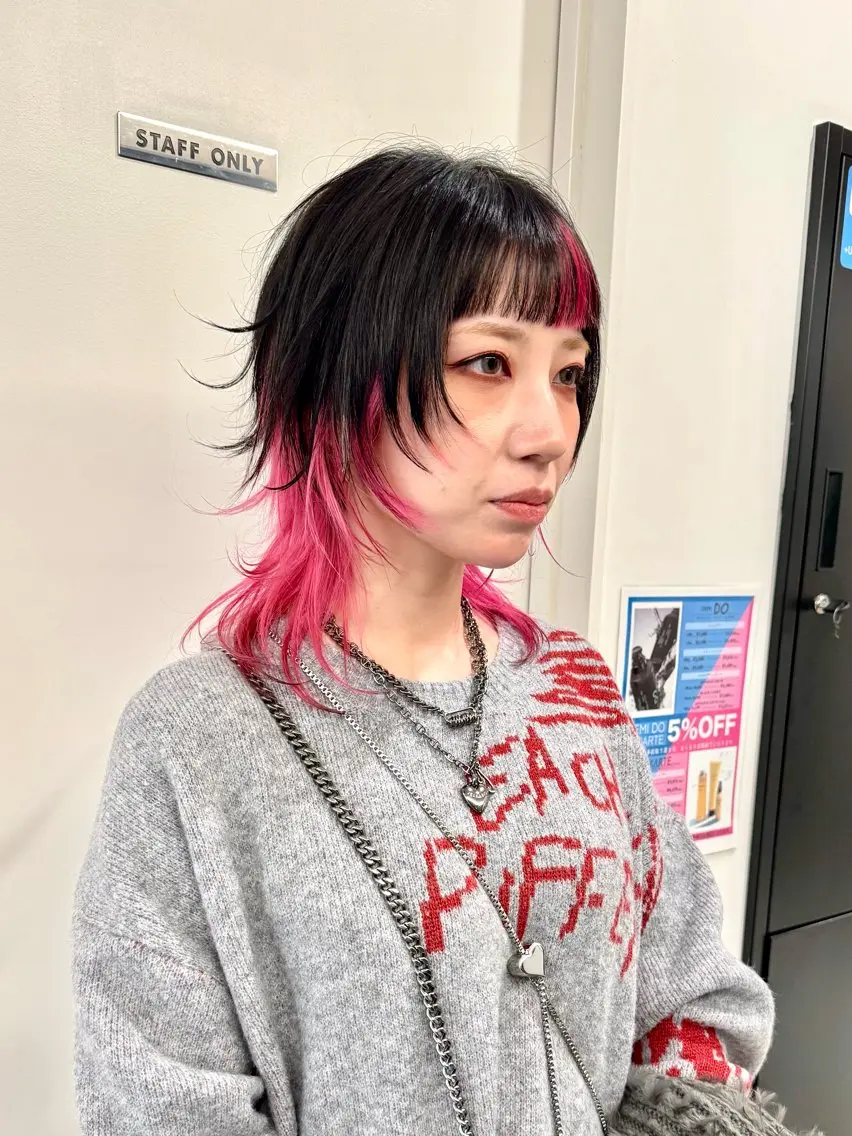 ショート カラー デザインカラー レイヤーカット ウルフカット カット ヘアカラー トリートメント ハイトーン/レイヤー /ウルフ⭐️永田⭐️のヘアスタイル