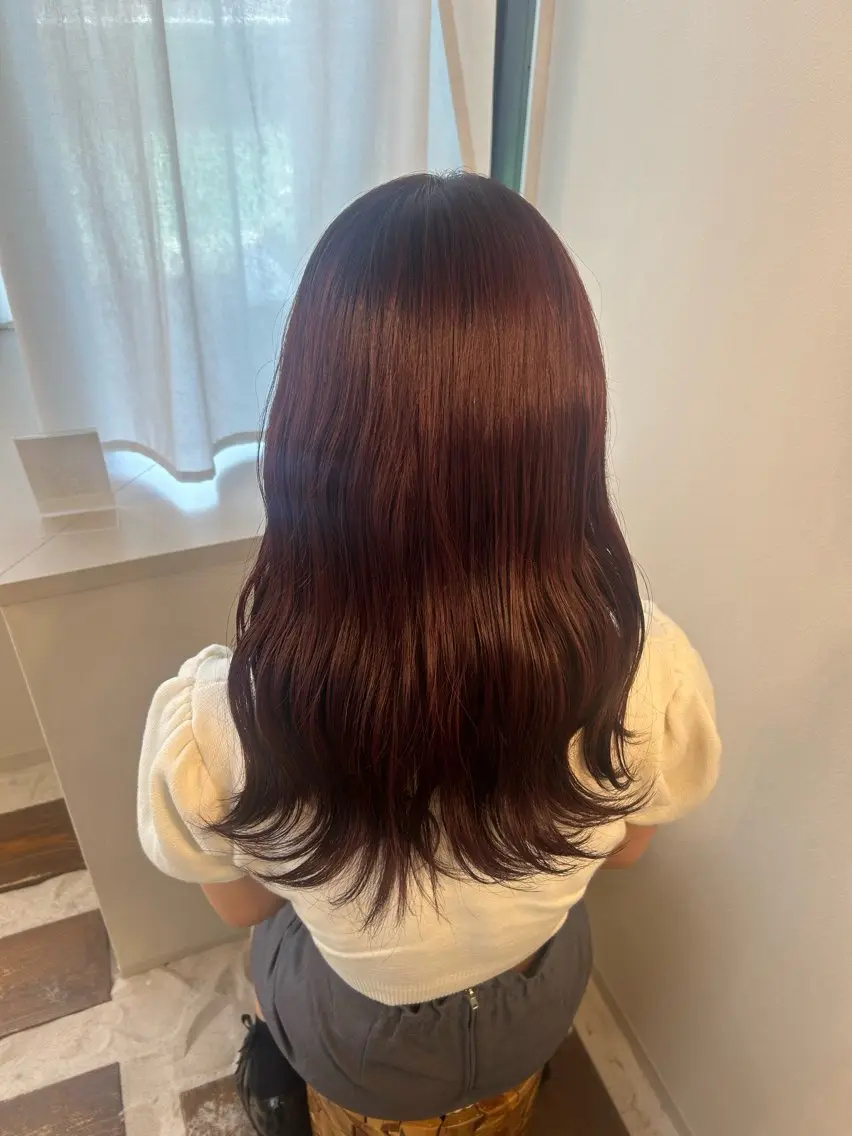 カラー ブラウンカラー ピンクカラー shu ラベンダー/ピンクのヘアスタイル
