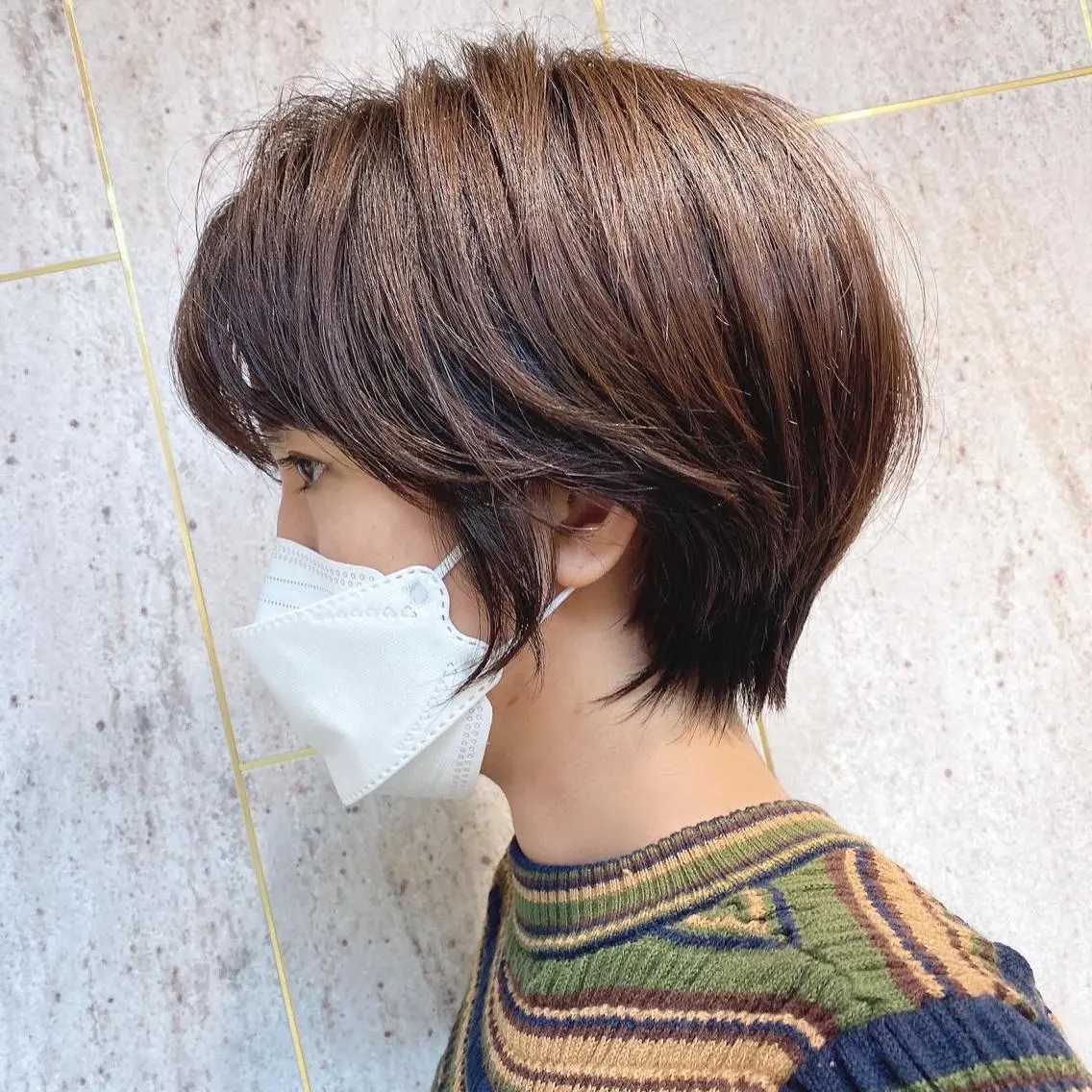 ショート ショートボブ ショートレイヤー ハンサムショート ボブ くびれヘア 木原良 (キハラ リョウ)のヘアスタイル