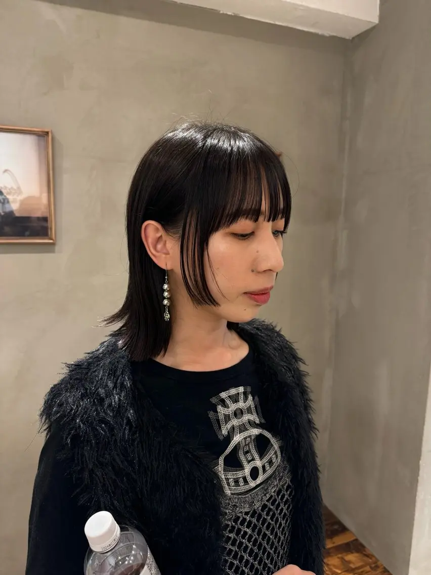 セミロング カット ヘアカラー トリートメント 新宿/顔周りカット +レイヤー＝しずく♩のヘアスタイル