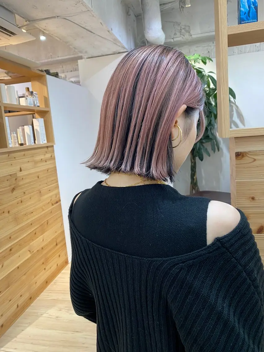 ミディアム カラー カット ヘアカラー トリートメント 木下大地 HAIR Oneのヘアスタイル