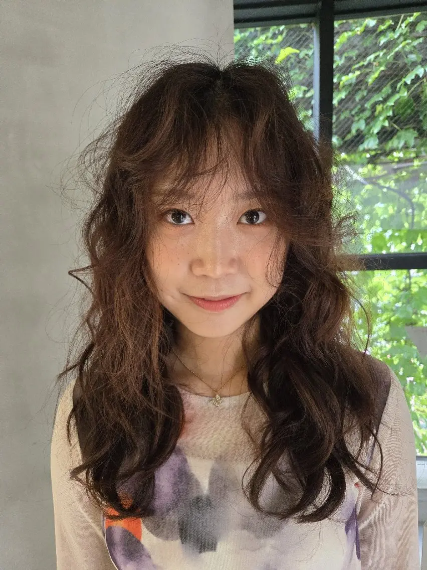 ロング ヘアアレンジ パーマ 柏Wcolor/UC HIBORINAMIのヘアスタイル