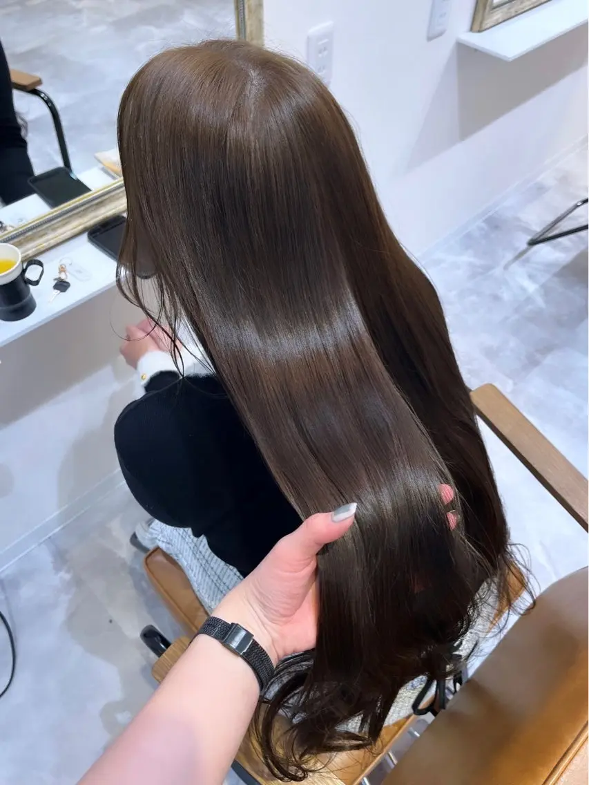 ロング カラー ヘアカラー トリートメント 梅田/髪質改善カラー ❄︎ mikiのヘアスタイル